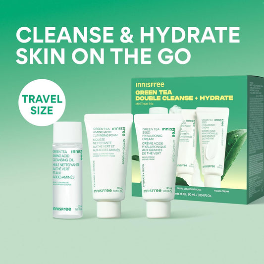 Innisfree Green Tea Amino Acid Cleansing Foam, Sulfate-Free Hydrating Korean Face Wash, Gentle Lather, Ph-Balanced Skincare