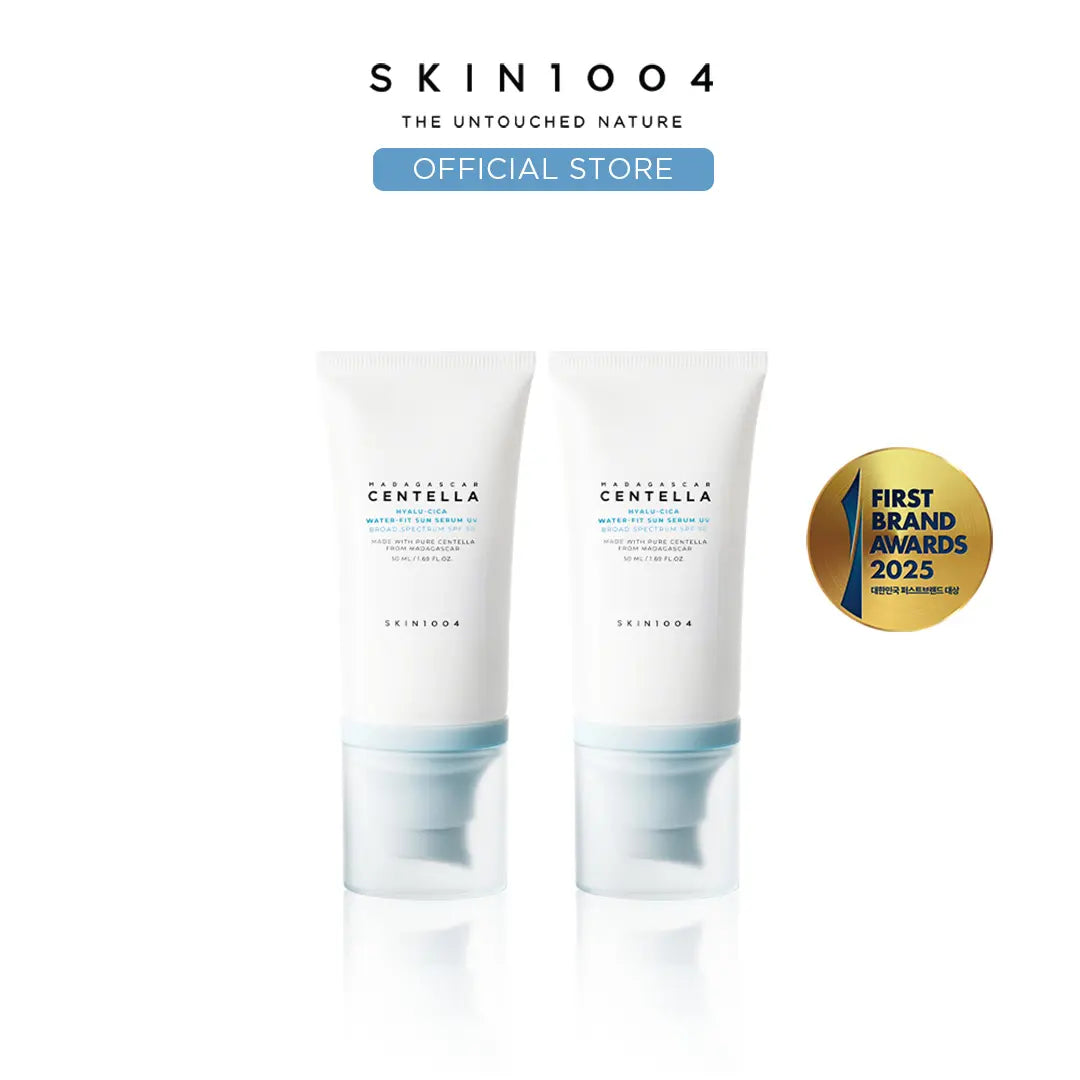 [SKIN1004 Official Shop] Hyalu-Cica Water-Fit Sun Serum UV 50Ml (OTC) - Lightweight Sunscreen for Daily Use, Korean Sunscreen, Watery and Creamy Texture, Sunscreen for Sensitive Skin