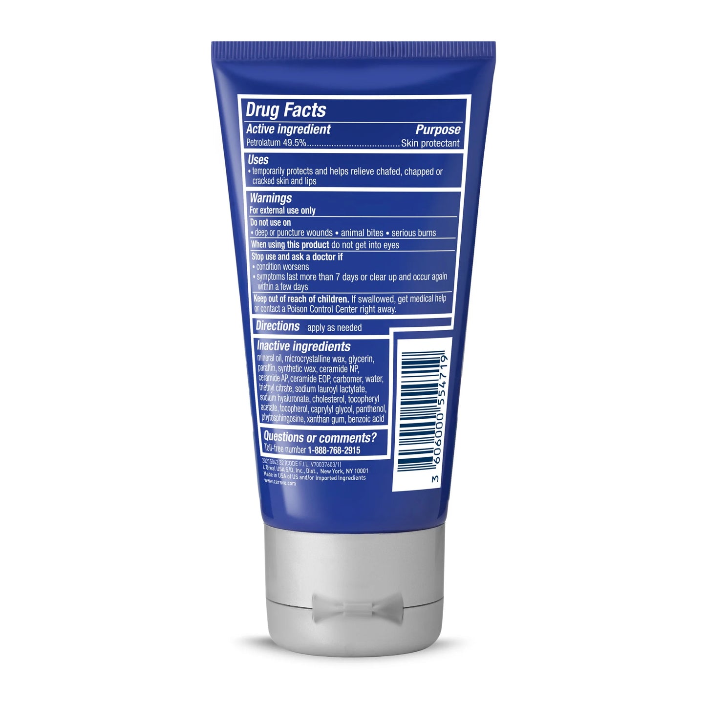Skin Care Healing with Petrolatum for Long-Lasting Dry Cracked Skin Relief Ointment 1.89 Oz