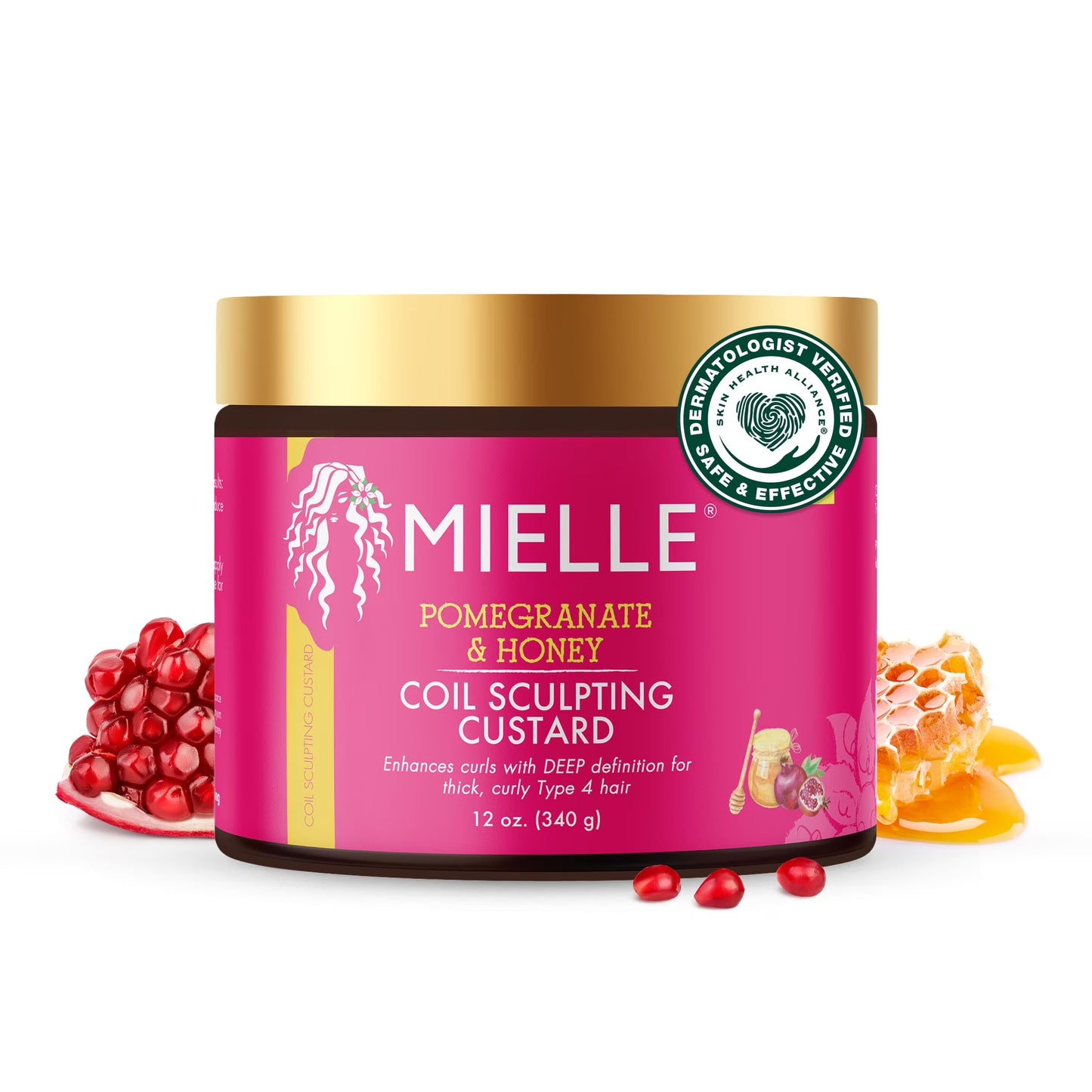 Mielle Pomegranate and Honey Coil Sculpting Custard - 12 Oz