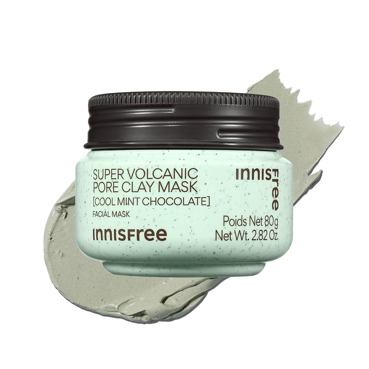 Innisfree Super Volcanic Clay Mask, Pore Cleansing & Oil Control Face Mask for Oily Skin with AHA, Korean Wash-Off Clay Mask for Clogged Pores