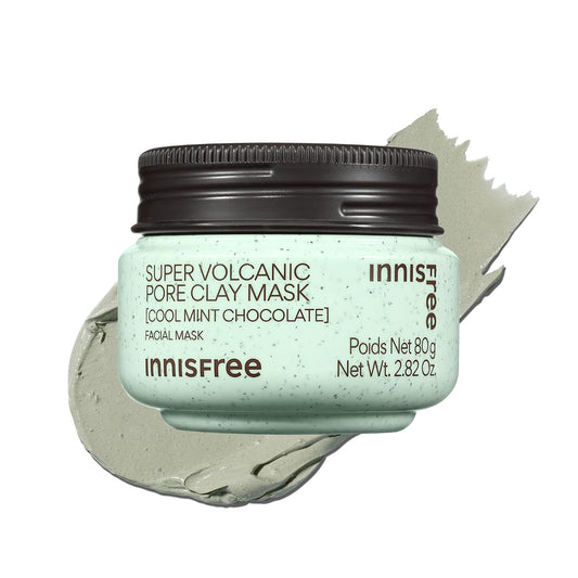 Innisfree Super Volcanic Clay Mask, Pore Cleansing & Oil Control Face Mask for Oily Skin with AHA, Korean Wash-Off Clay Mask for Clogged Pores