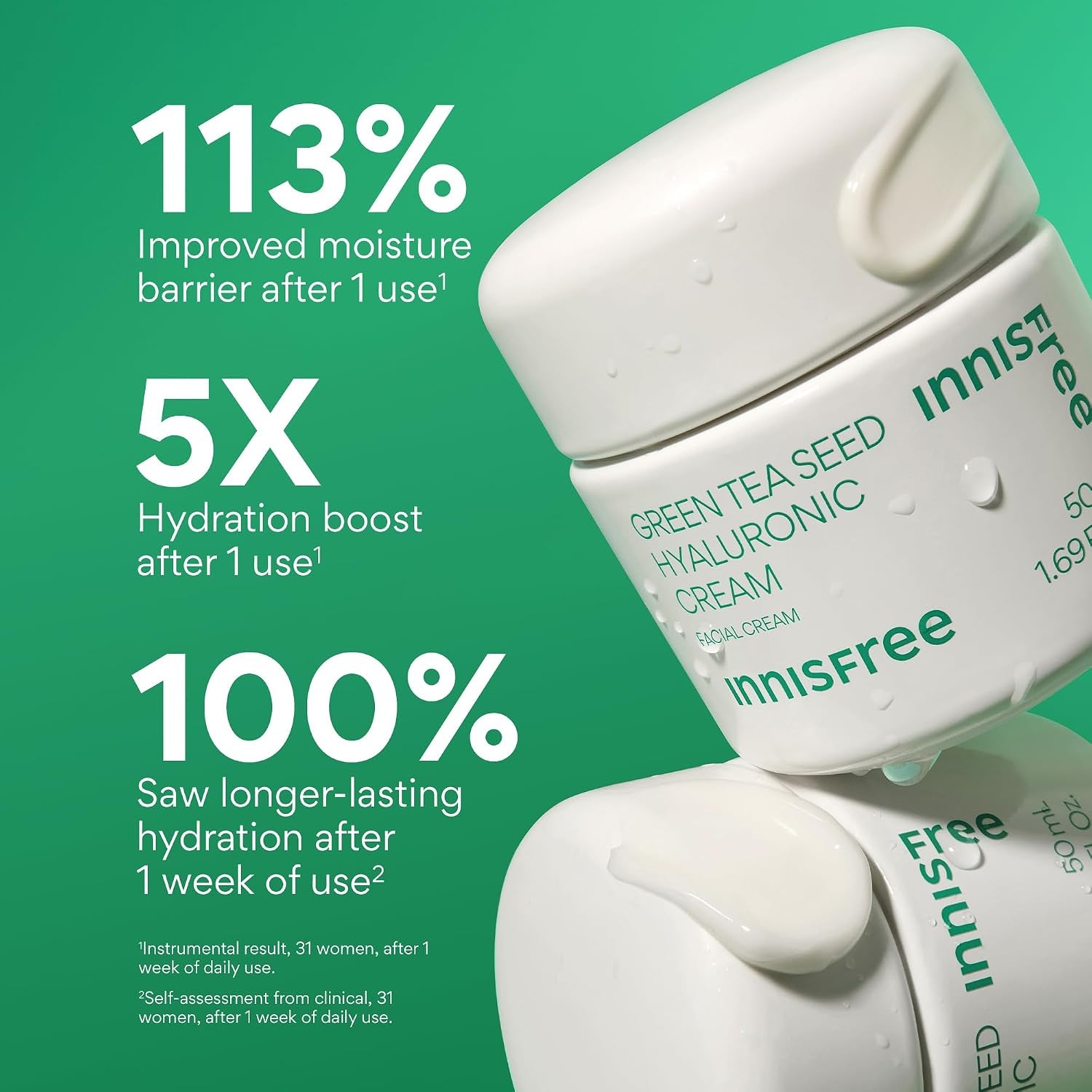 Innisfree Green Tea Amino Acid Cleansing Foam, Sulfate-Free Hydrating Korean Face Wash, Gentle Lather, Ph-Balanced Skincare