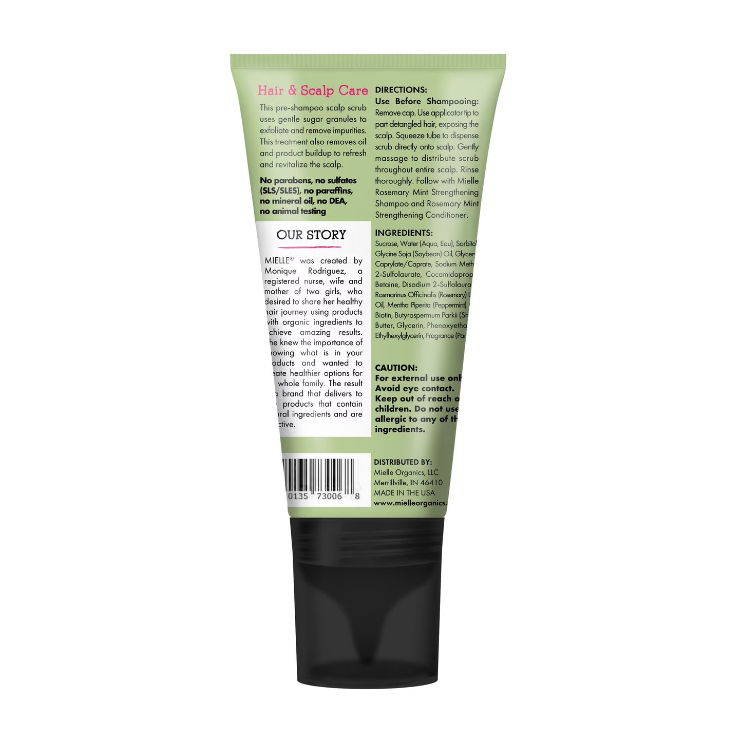 Mielle Rosemary Mint Clarifying Sugar Scalp Scrub - 6 Oz