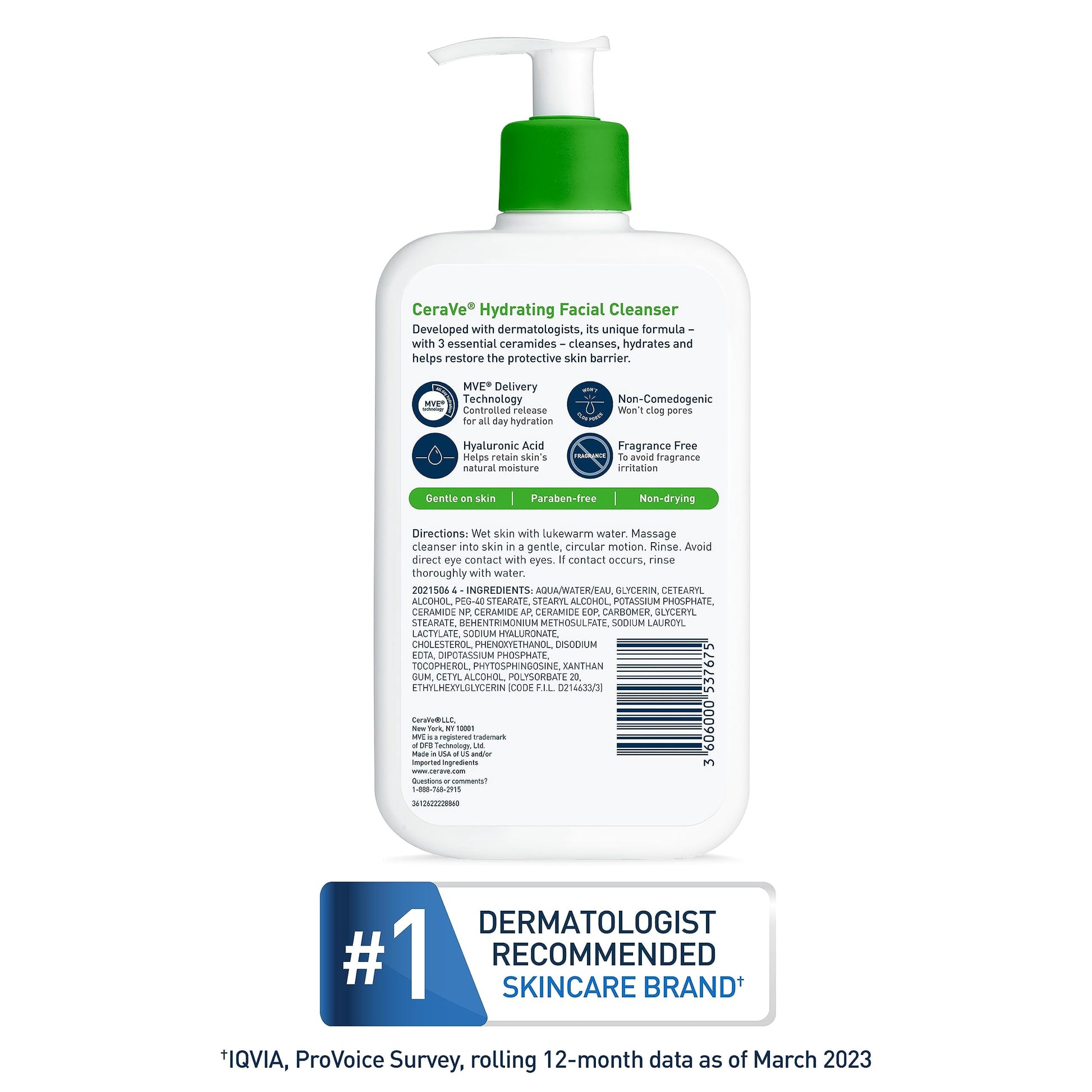 (2 Pack)  Foaming Facial Cleanser | Makeup Remover and Daily Face Wash for Oily Skin | 19 Fluid Ounce