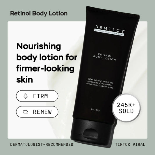 DRMTLGY Retinol Body Lotion 6 Oz with Shea Butter and Ceramides Skin Care Hydrating