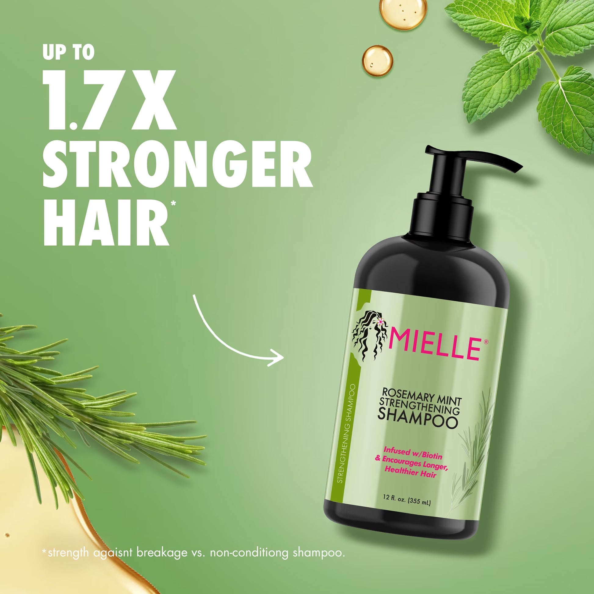 Mielle Rosemary Mint Strengthening & Clarifying Shampoo - 12 Fl Oz