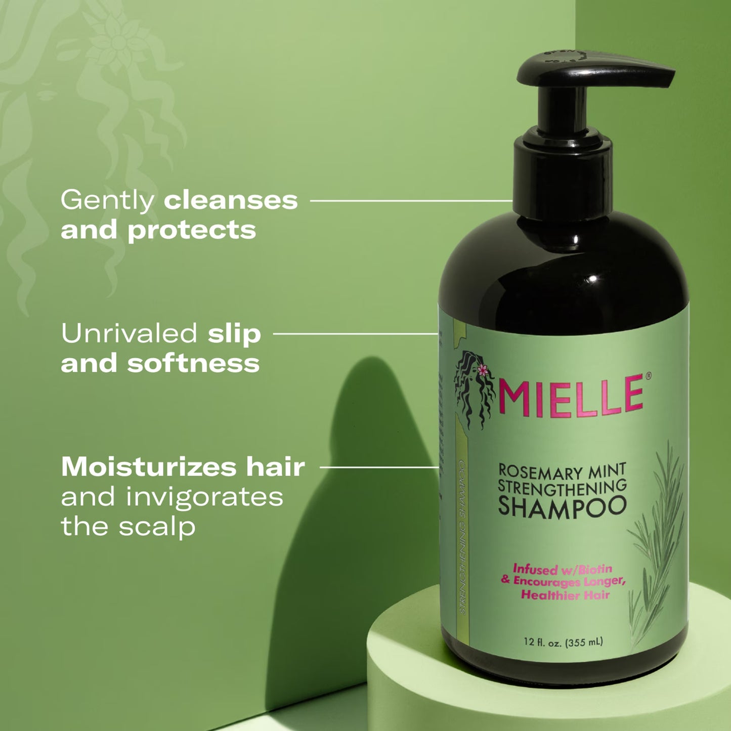 Mielle Rosemary Mint Strengthening & Clarifying Shampoo - 20 Fl Oz