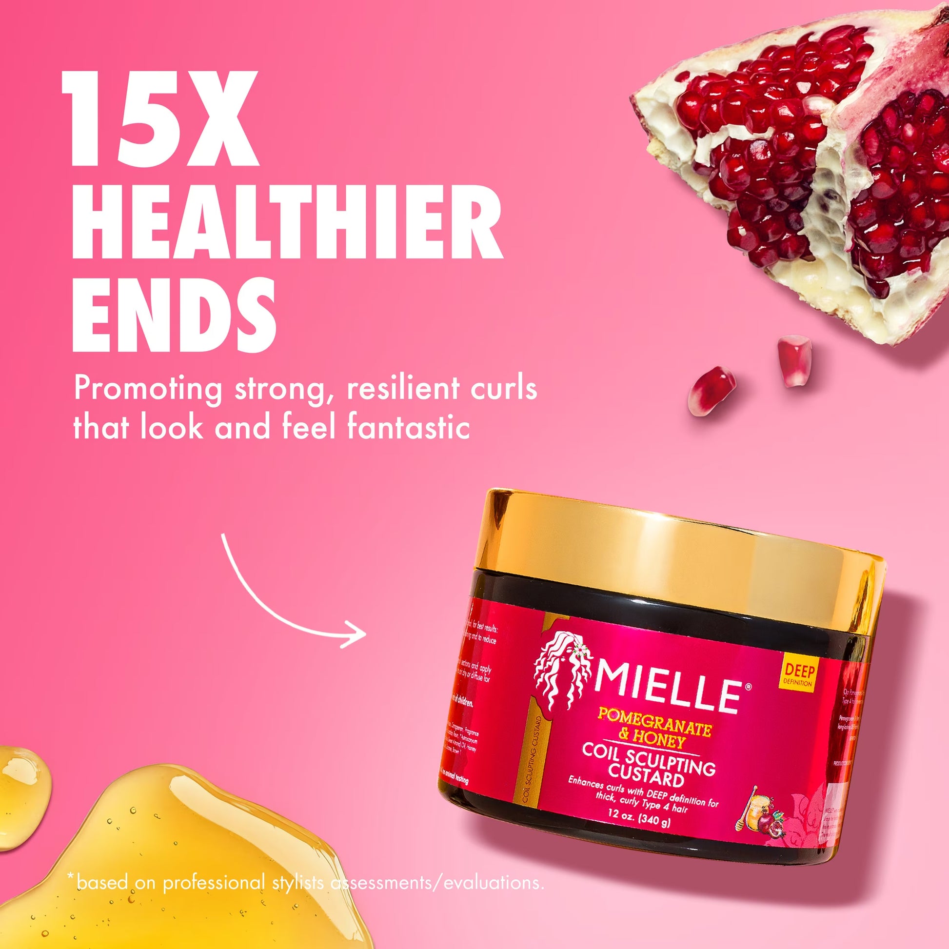 Mielle Pomegranate and Honey Coil Sculpting Custard - 12 Oz