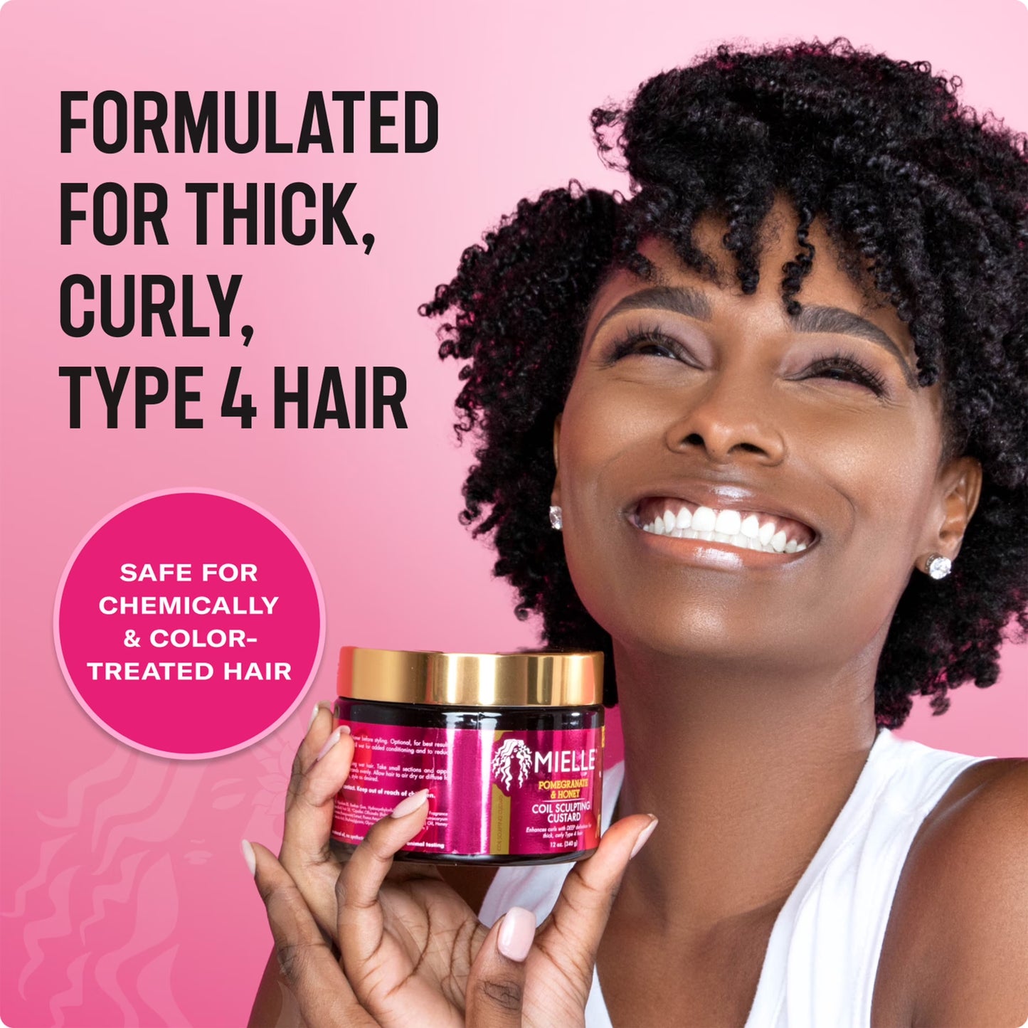 Mielle Pomegranate and Honey Coil Sculpting Custard - 12 Oz