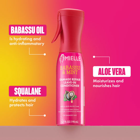 Mielle Babassu and Mint Damage Repair Leave-In Conditioner - 6.7 Oz