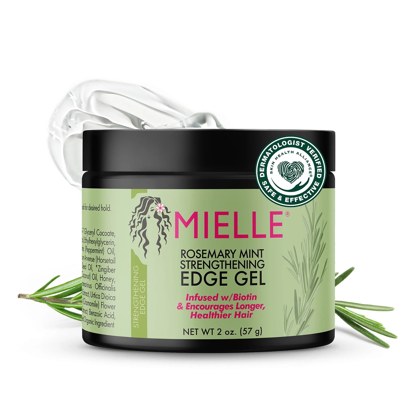 Mielle Rosemary Mint Strengthening Edge Hair Gel - 2 Oz