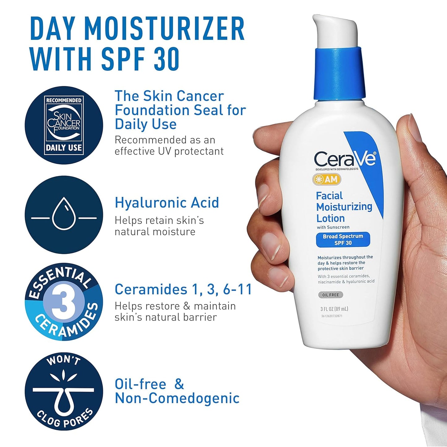 Skin Care Set, Face Wash + AM & PM Face Moisturizer, Travel Size | Includes AM SPF Moisturizer, PM Face Lotion and Hydrating Face Wash for a Morning and Night Skincare Routine