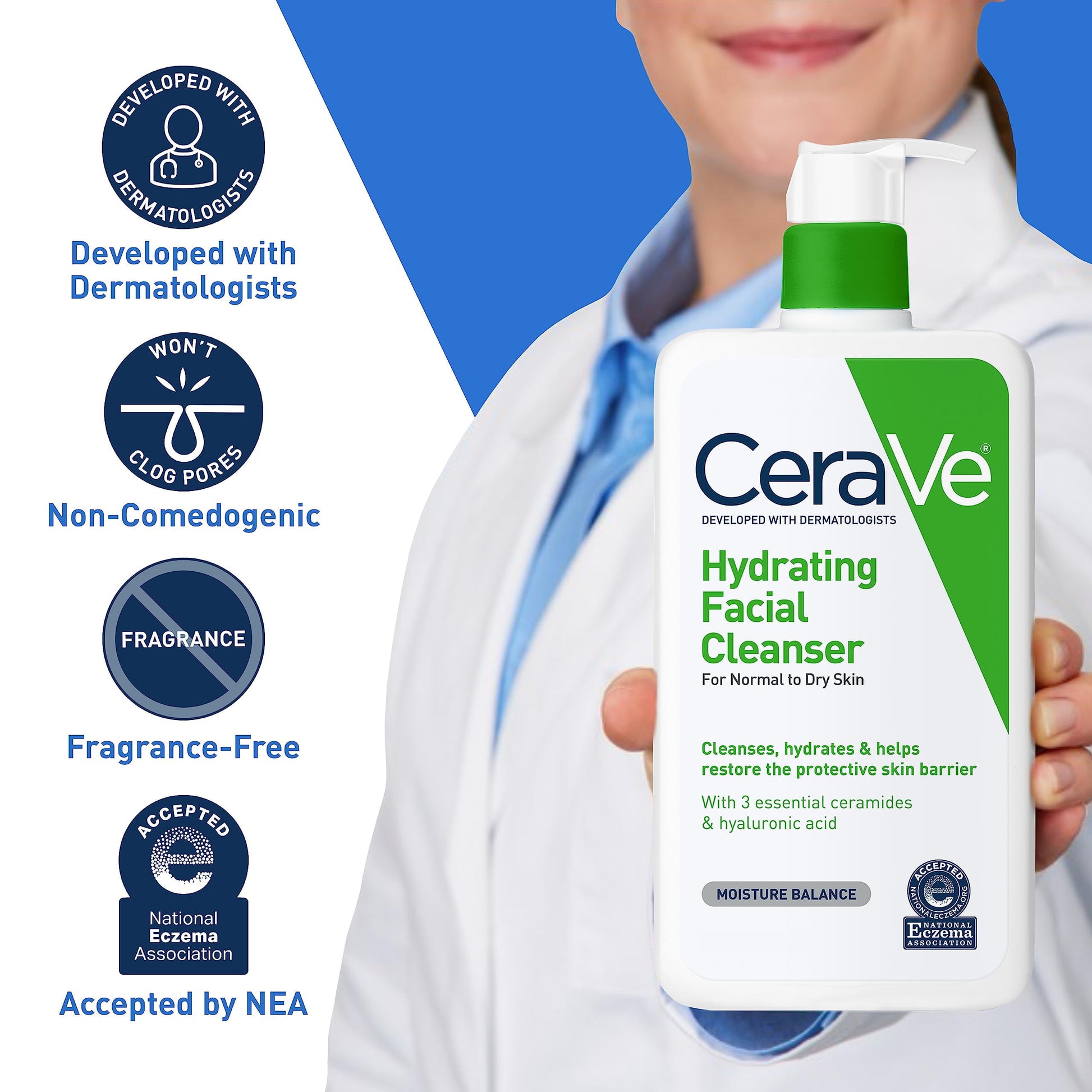 Foaming Facial Cleanser | Makeup Remover and Daily Face Wash for Oily Skin | 19 Fluid Ounce