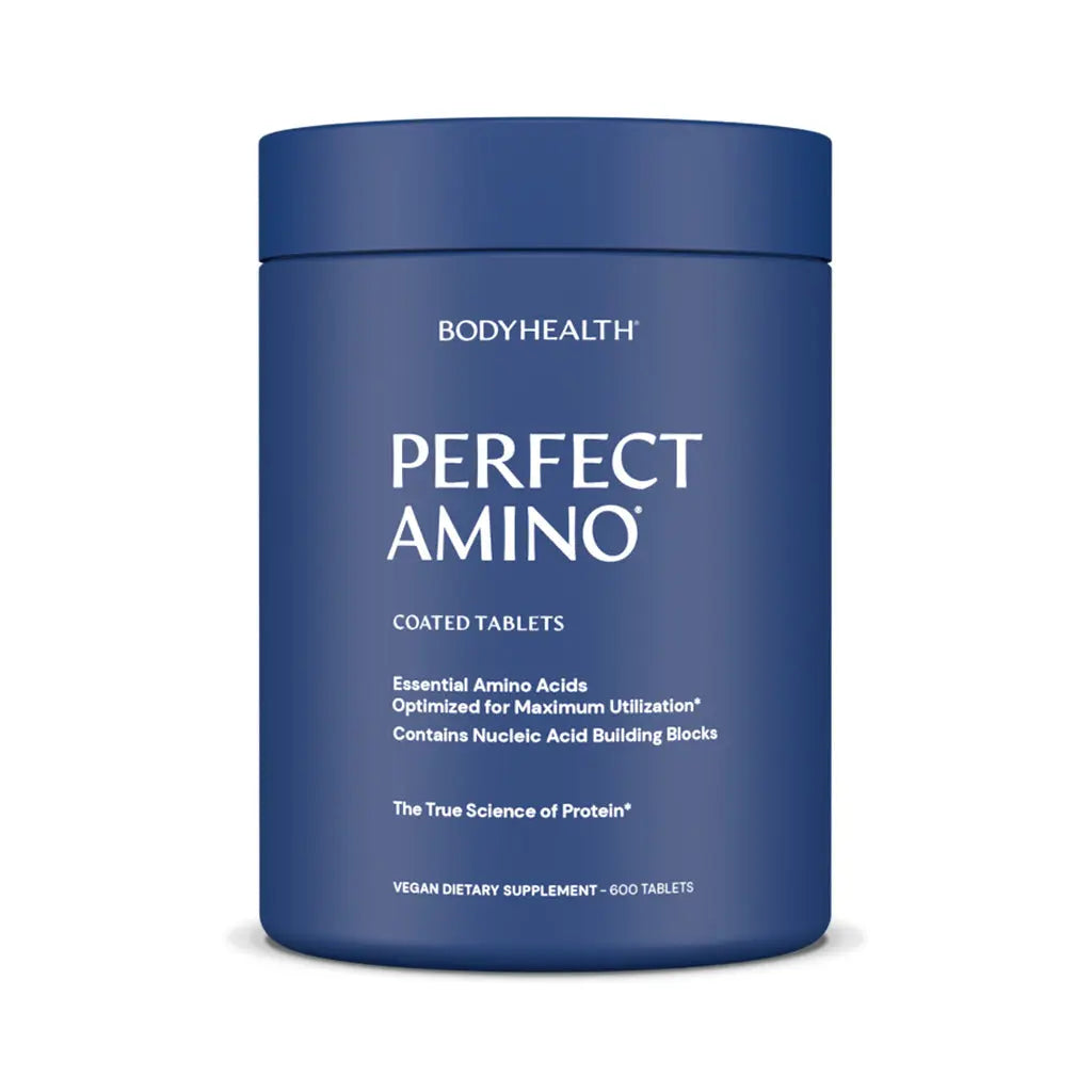 BODYHEALTH Perfect Amino Tablets - Essential Amino Acids & Bcaas Muscle Recovery Protein without Caloric - Vegan, No Gluten, Dairy, Soy, Sugar Supplement, Optimum Protein Health & Fitness Healthcare Dietary, Protein Powder, Gym, Collagen
