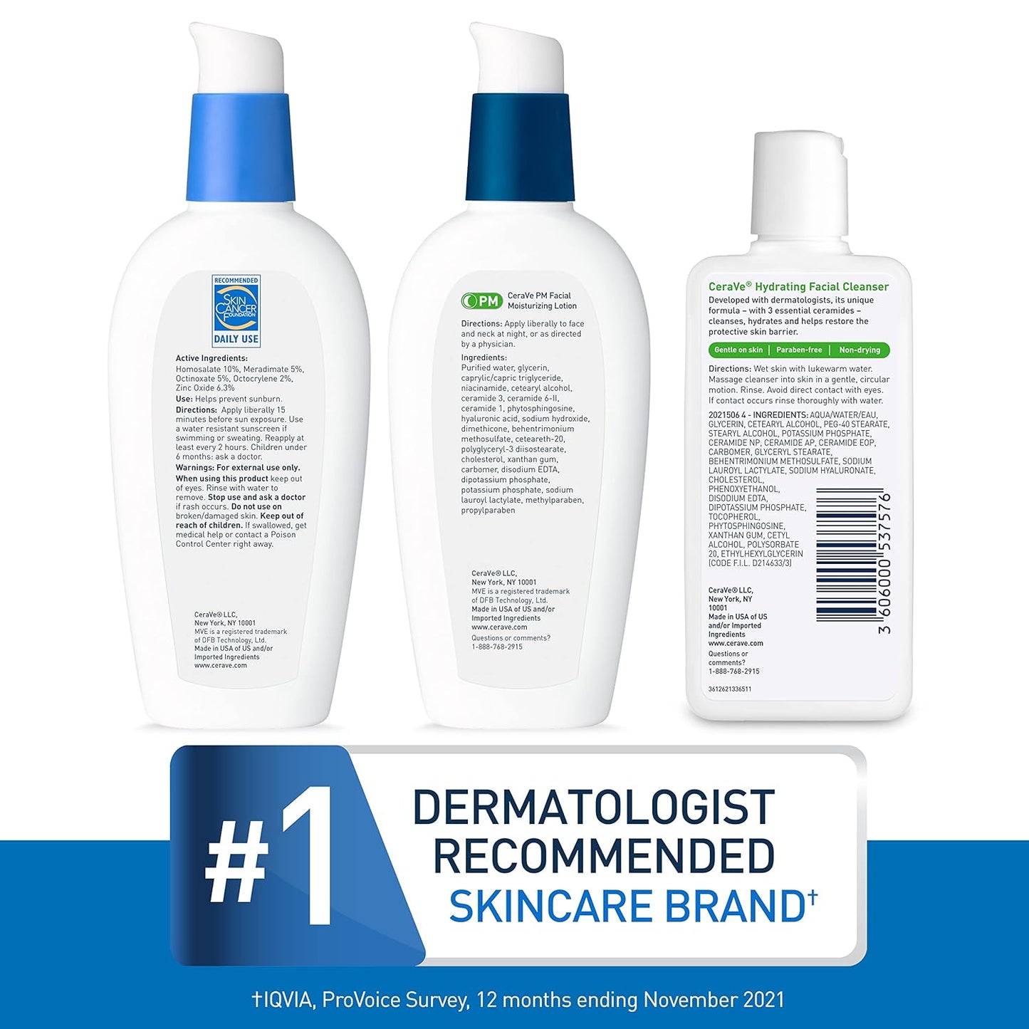 Skin Care Set, Face Wash + AM & PM Face Moisturizer, Travel Size | Includes AM SPF Moisturizer, PM Face Lotion and Hydrating Face Wash for a Morning and Night Skincare Routine