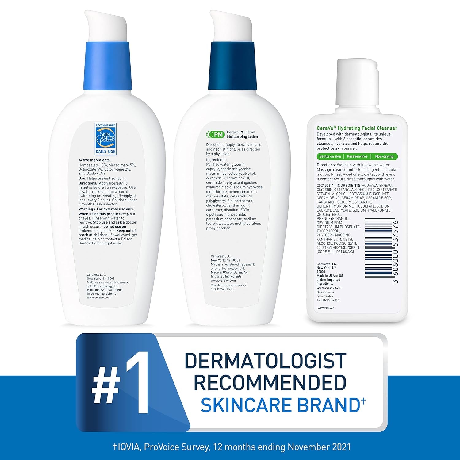 Skin Care Set, Face Wash + AM & PM Face Moisturizer, Travel Size | Includes AM SPF Moisturizer, PM Face Lotion and Hydrating Face Wash for a Morning and Night Skincare Routine