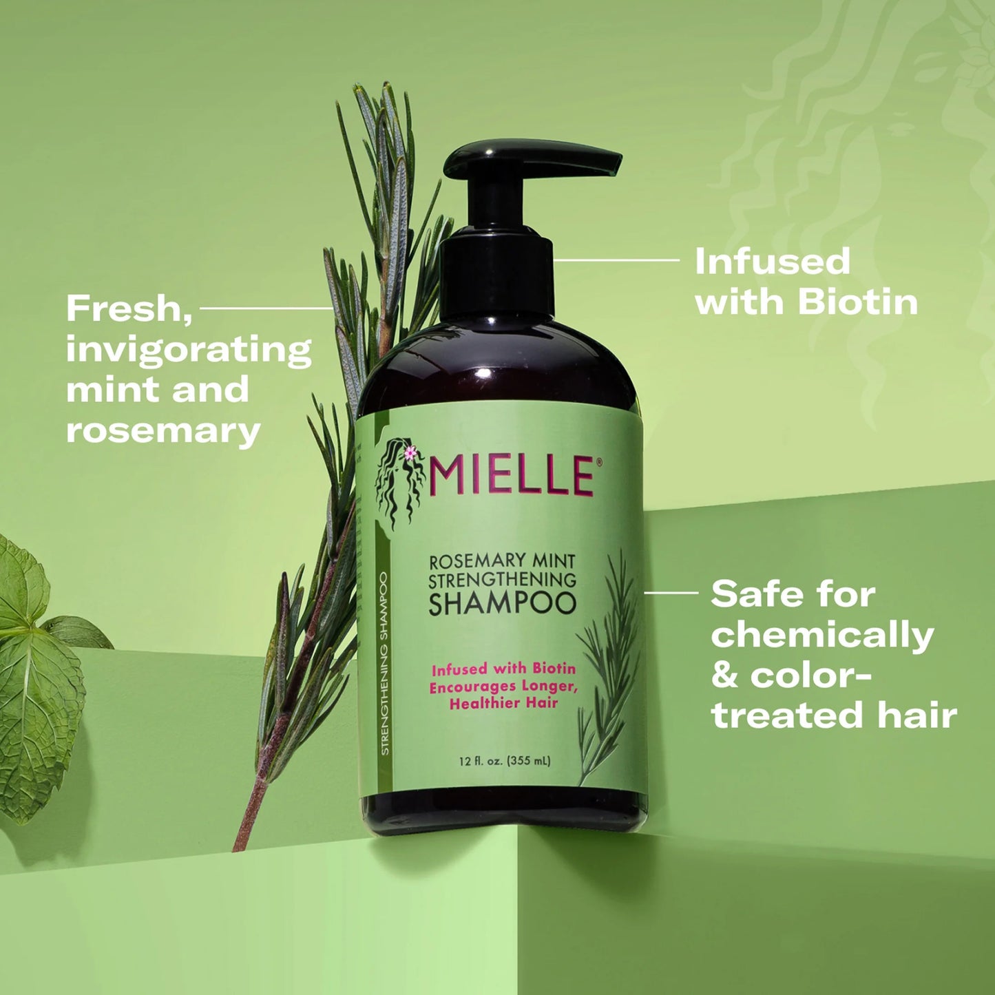 Mielle Rosemary Mint Strengthening & Clarifying Shampoo - 20 Fl Oz