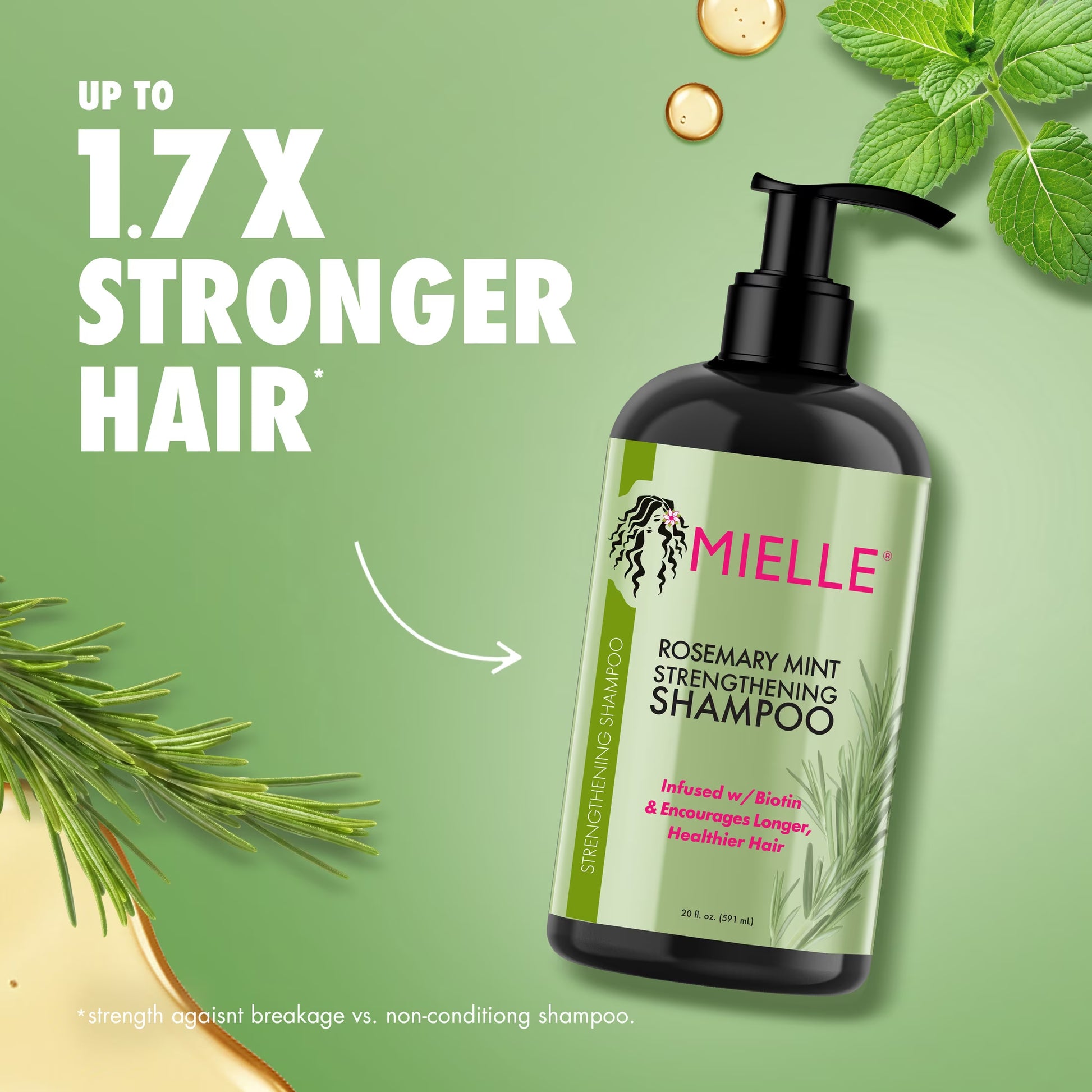 Mielle Rosemary Mint Strengthening & Clarifying Shampoo - 20 Fl Oz