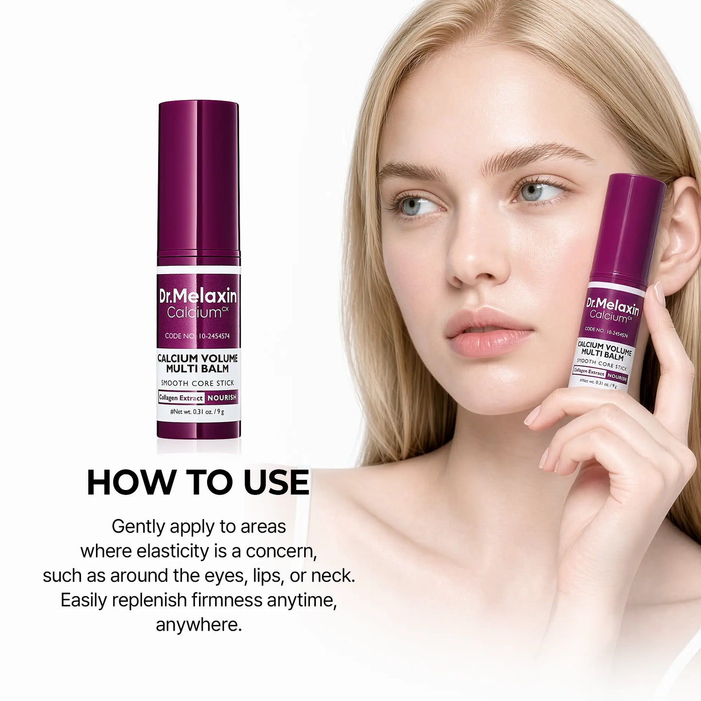 [Dr.Melaxin Official] Calcium Multi Balm Eye Care Routine Korean Skin Care Anti-Aging Cosmetics Collagen Eye Stick 9G