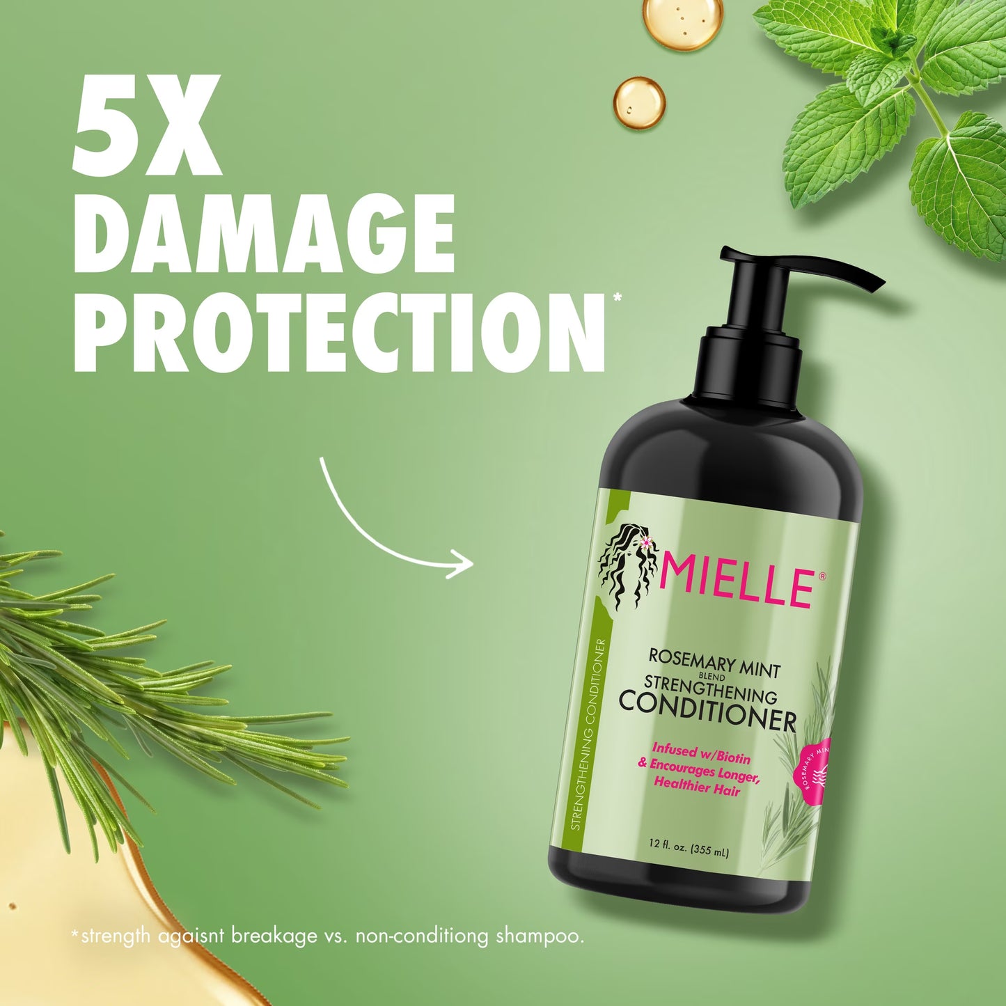 Mielle Rosemary Mint Strengthening Conditioner - 12 Fl. Oz.