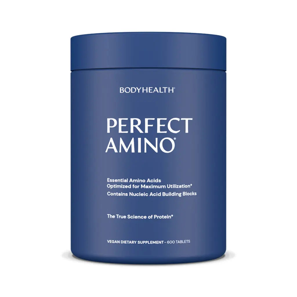 BODYHEALTH Perfect Amino Tablets - Essential Amino Acids & Bcaas Muscle Recovery Protein without Caloric - Vegan, No Gluten, Dairy, Soy, Sugar Supplement, Optimum Protein Health & Fitness Healthcare Dietary, Protein Powder, Gym, Collagen