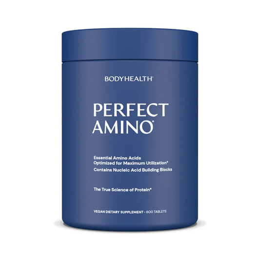 BODYHEALTH Perfect Amino Tablets - Essential Amino Acids & Bcaas Muscle Recovery Protein without Caloric - Vegan, No Gluten, Dairy, Soy, Sugar Supplement, Optimum Protein Health & Fitness Healthcare Dietary, Protein Powder, Gym, Collagen