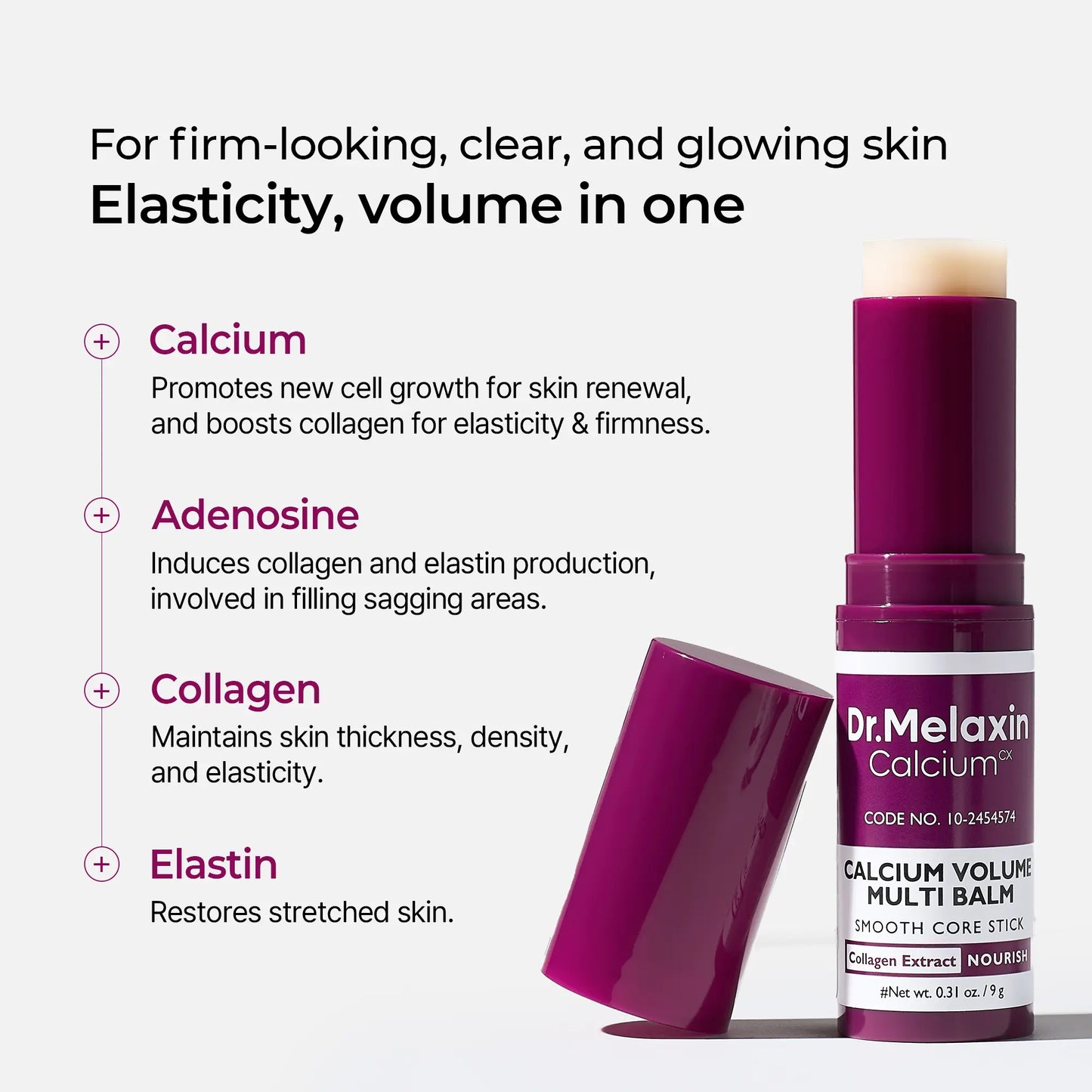 [Dr.Melaxin Official] Calcium Multi Balm Eye Care Routine Korean Skin Care Anti-Aging Cosmetics Collagen Eye Stick 9G