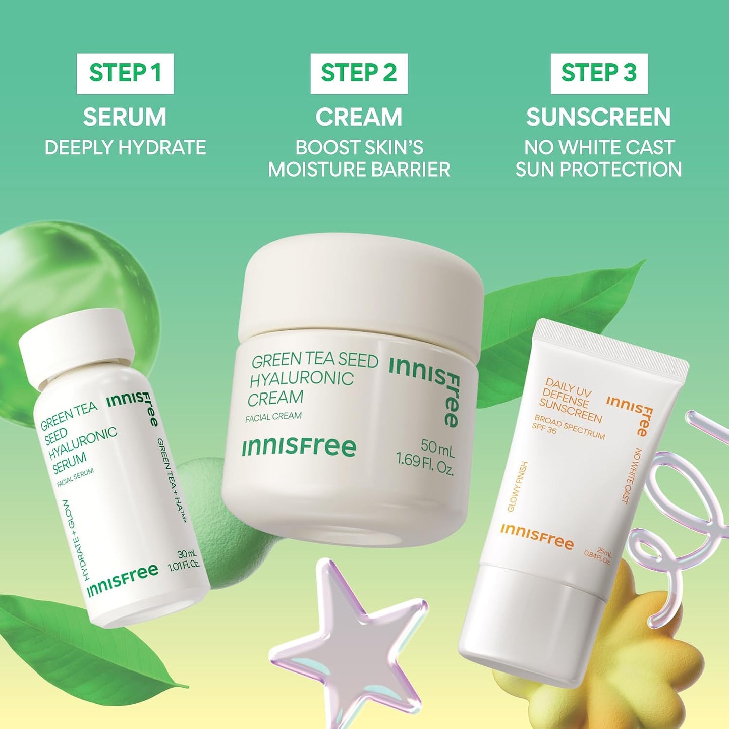 Innisfree Daily UV Defense SPF 50+ PA++++ Korean Face & Body Sunscreen, Broad Spectrum, Invisible Finish, No White Cast, Lightweight, Hydrating