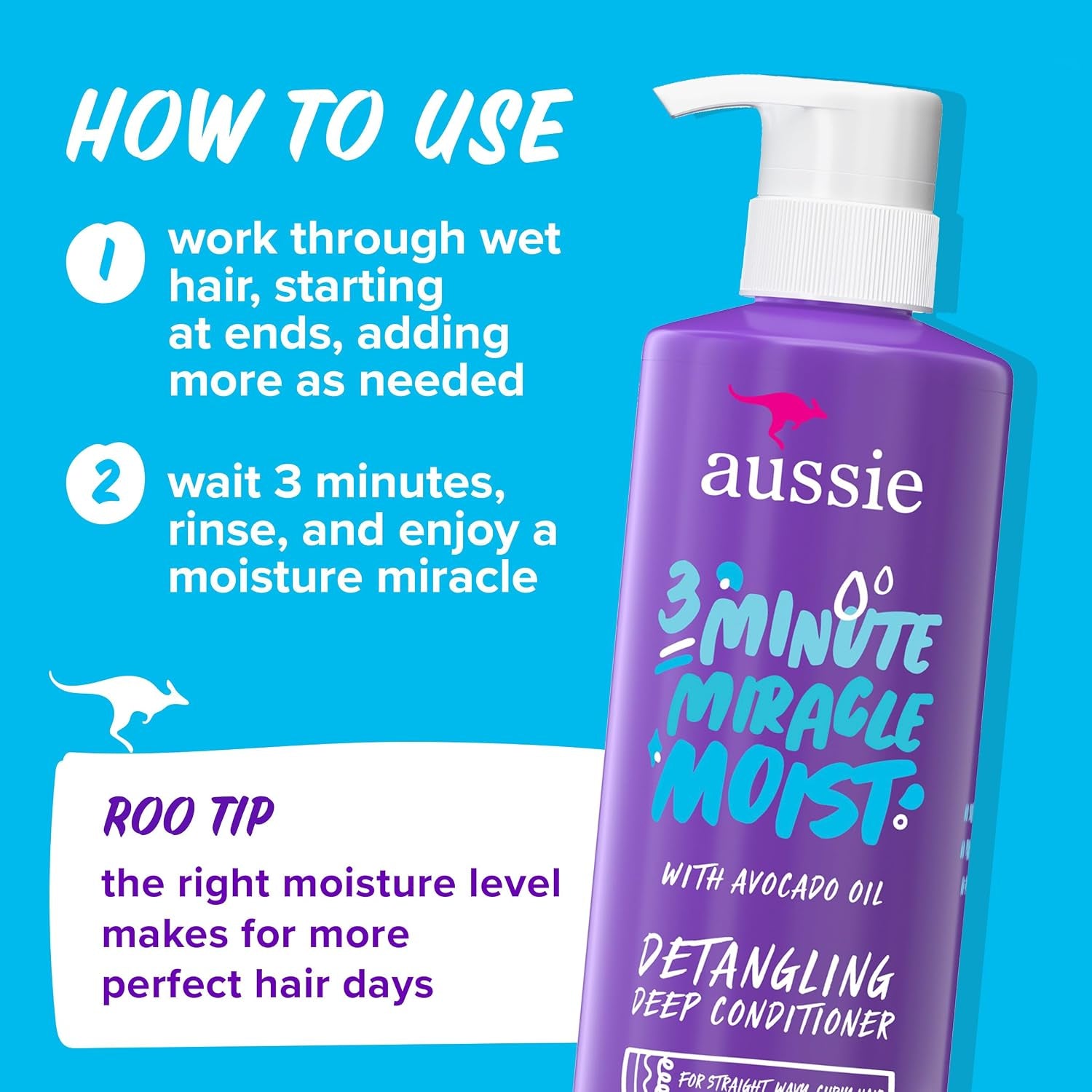 Miracle Moist Shampoo and Conditioner with 3 Minute Miracle Deep Conditioner, Avocado & Jojoba Oil, Paraben-Free, Moisturizes & Detangles, All Hair Types, Citrus Floral Scent, 3 Pack 68.4 Fl Oz