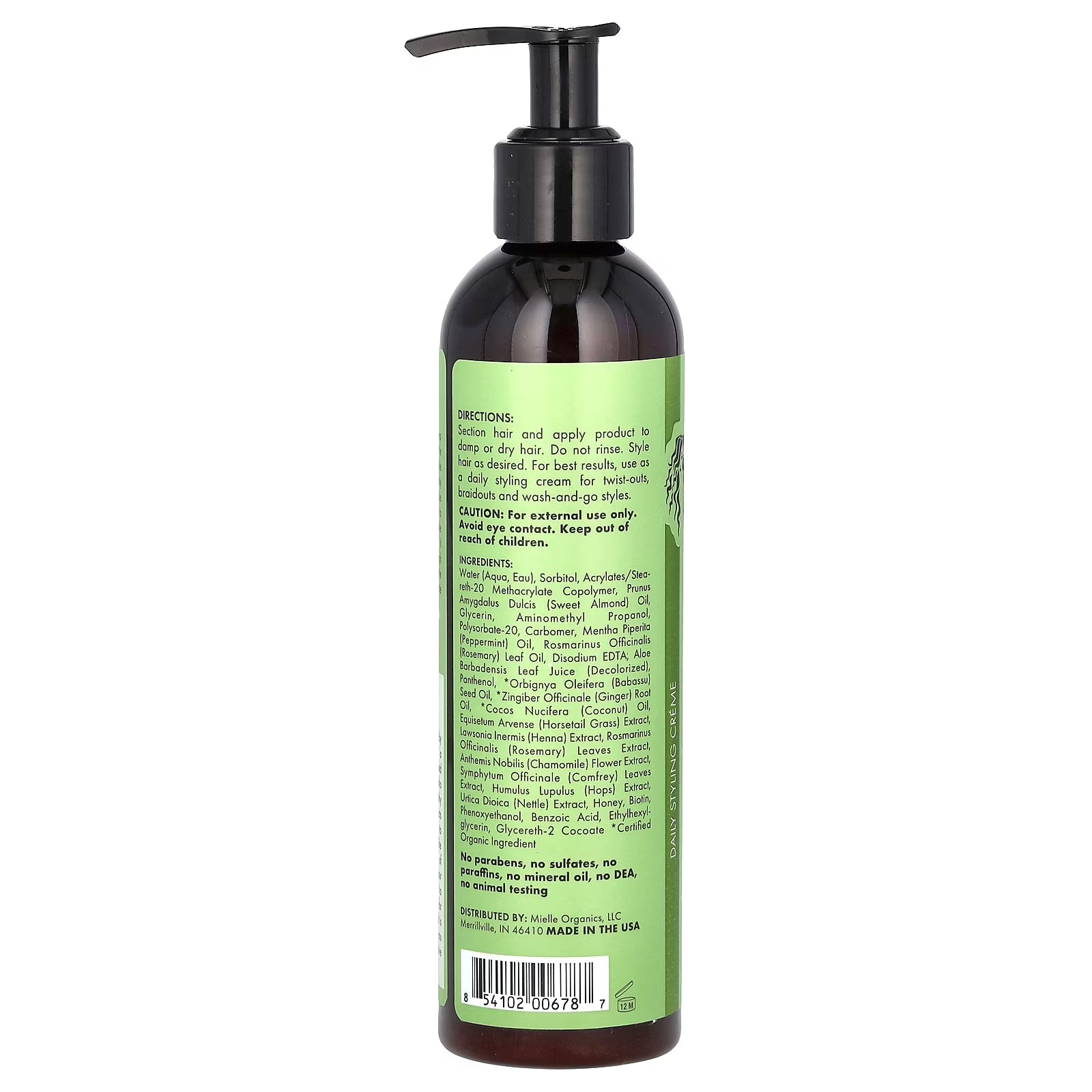 Mielle Rosemary Mint Daily Styling Curl Cream - 8 Fl. Oz.