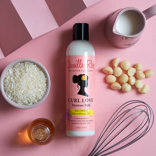 Curl Love Soften & Nourish Moisture Milk with Rice Milk & Macadamia Oil, 8Oz