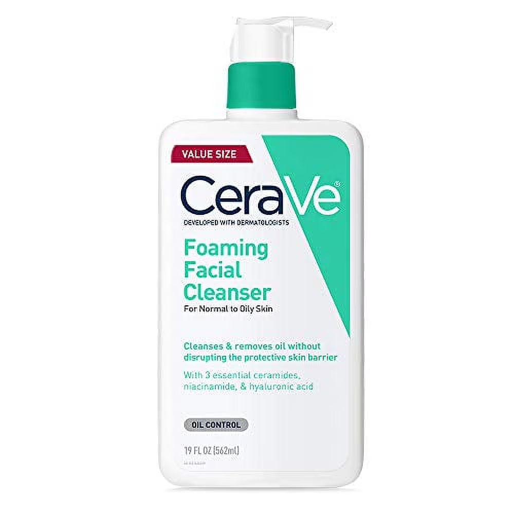 Foaming Facial Cleanser | Makeup Remover and Daily Face Wash for Oily Skin | 19 Fluid Ounce