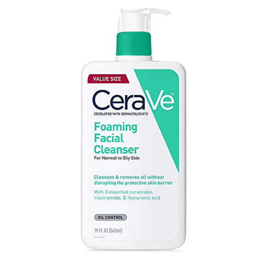 Foaming Facial Cleanser | Makeup Remover and Daily Face Wash for Oily Skin | 19 Fluid Ounce