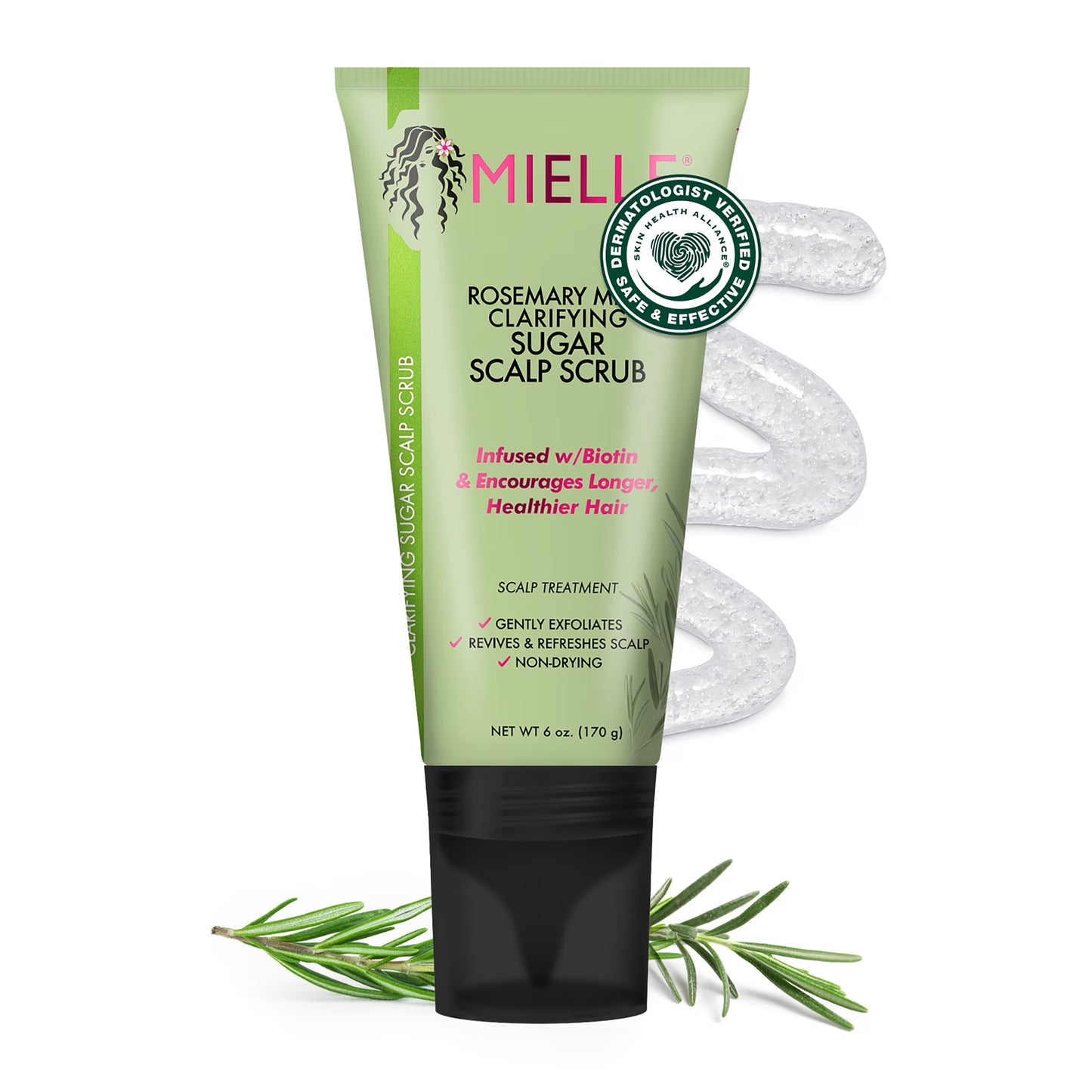 Mielle Rosemary Mint Clarifying Sugar Scalp Scrub - 6 Oz