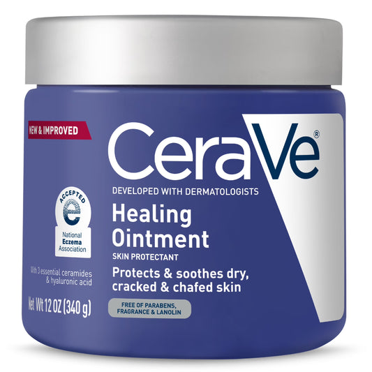 Healing Ointment for Face & Body, Protects and Soothes Dry, Cracked, & Chafed Skin 12 Oz